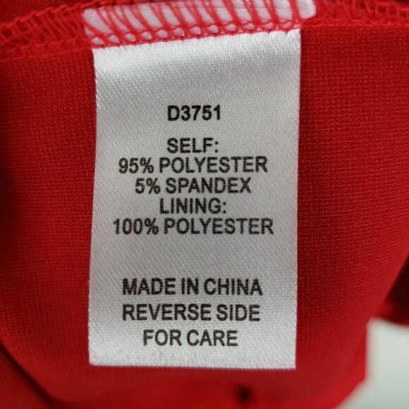 Alexia Admor Maven Sheath Dress Red 3/4 Sleeve Asymmetrical Cutout Neck Size 10 - Picture 8 of 9